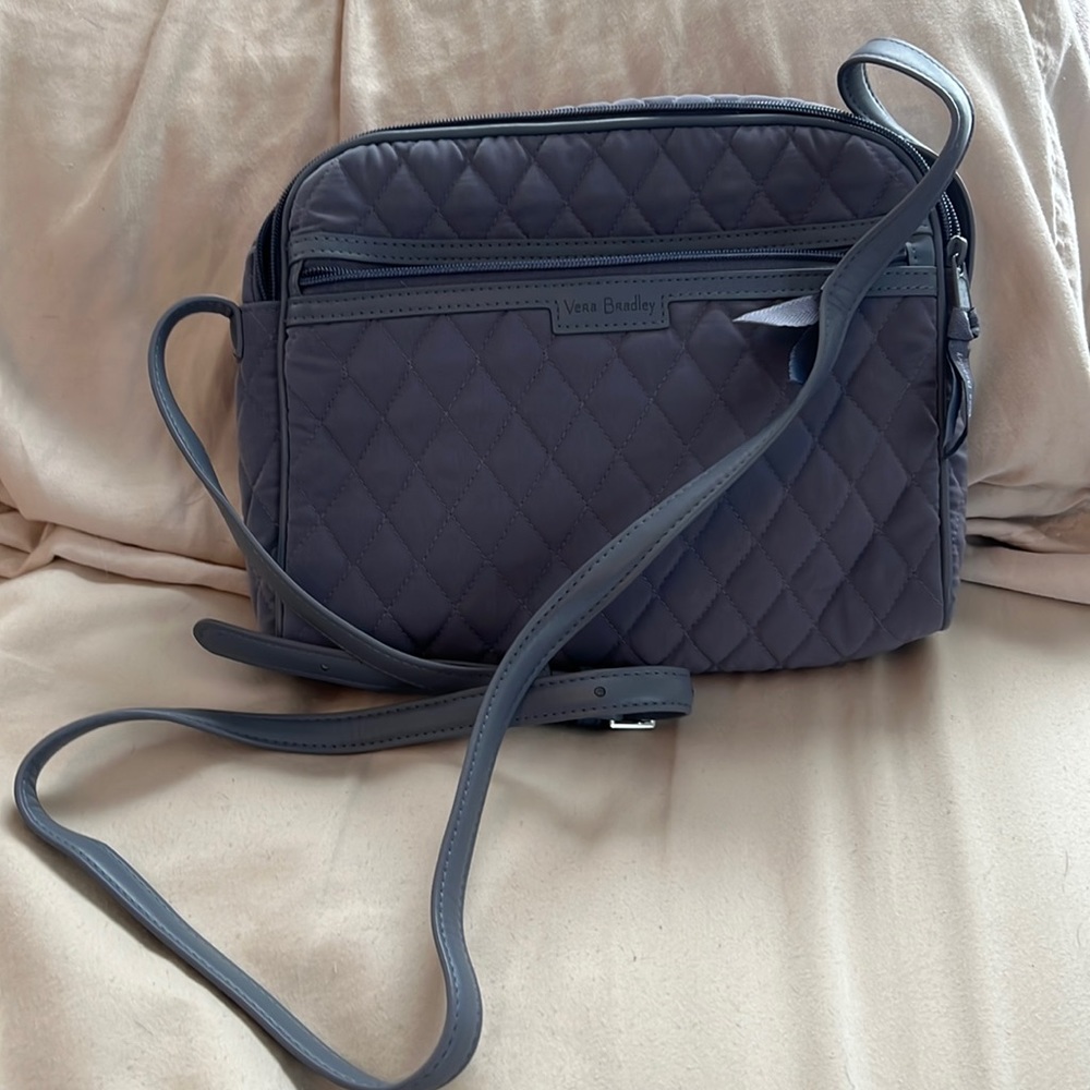 Vera Bradley Quilted Crossbody Bag in Gray